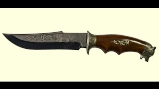 Нож охотничий Медведь мельхиор