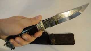 Нож охотничий Кабан голова (мельхиор)