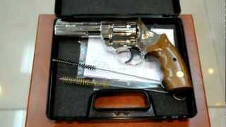Револьвер под патрон Флобера Alfa мод 441 4" (никель, дерево)