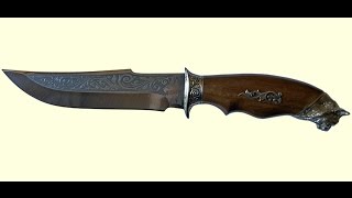 Нож охотничий Рысь мельхиор