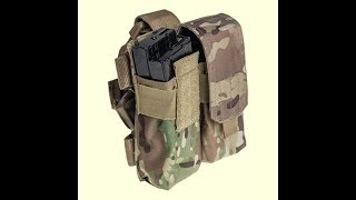 Подсумок Skif Tac для 4х магазинов АК с креплением на бедро Multicam