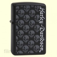 Зажигалка Zippo 28264 Harley Davidson Skull and Logo