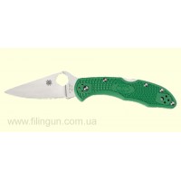 Ніж Spydero Delica 4 Flat Ground FRN Green C11FPGR