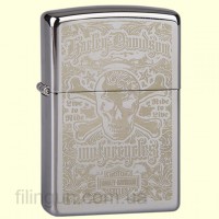 Зажигалка Zippo 28229 Harley Davidson Skull Live to Ride
