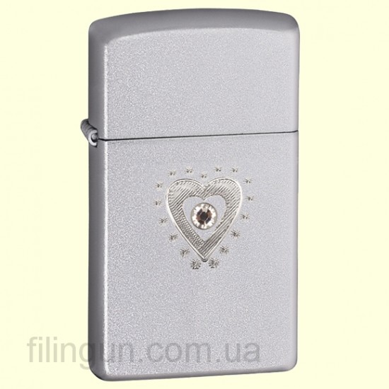 Зажигалка Zippo 28328 Slim TR Heart Bling Swarovski