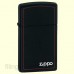 Зажигалка Zippo 1618 ZB Slim Black Matte
