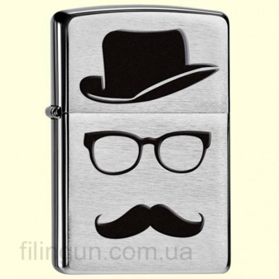 Зажигалка Zippo 28648 Top Hat Glasses And Mustache