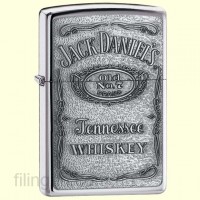 Зажигалка Zippo 250JD.427 Jack Daniels Label Pewter Emblem