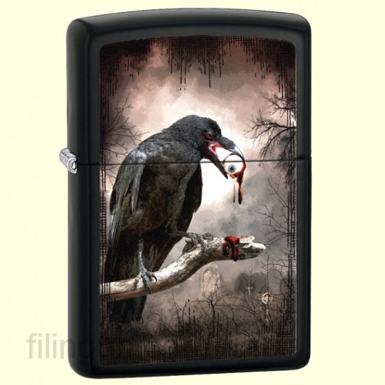 Зажигалка Zippo 28319 Goth Raven Eyeball