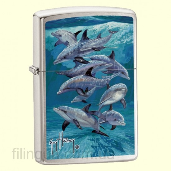 Зажигалка Zippo 21051 GUY HARVEY Bottlenose Dolphin