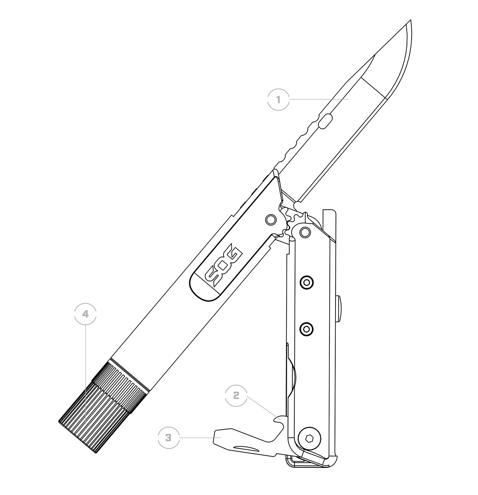 Мультитул - фонарик SOG Baton Q2