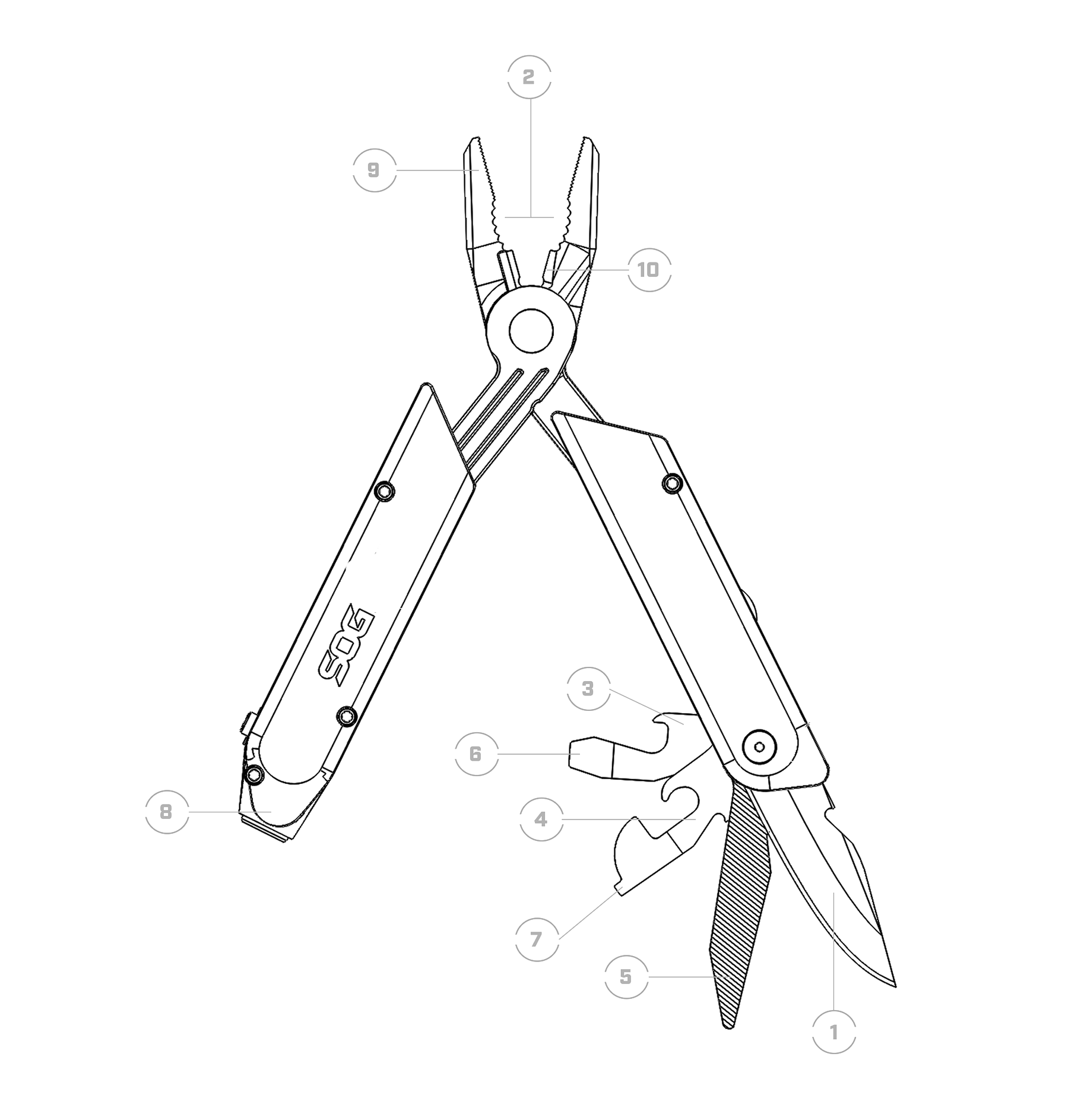 Мультитул SOG Baton Q4